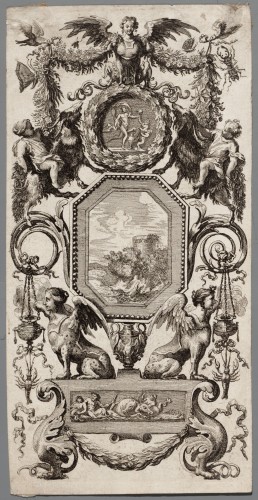Ornamentprent. Livre De Diverses Grotesques, Peintes Dans Le Cabinet De La Reine Régente, Au Palais Royal (kopie).